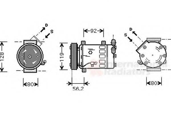 VAN WEZEL 0900K237 Компресор, кондиціонер