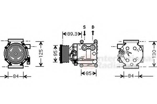 VAN WEZEL 1800K402 Компресор, кондиціонер