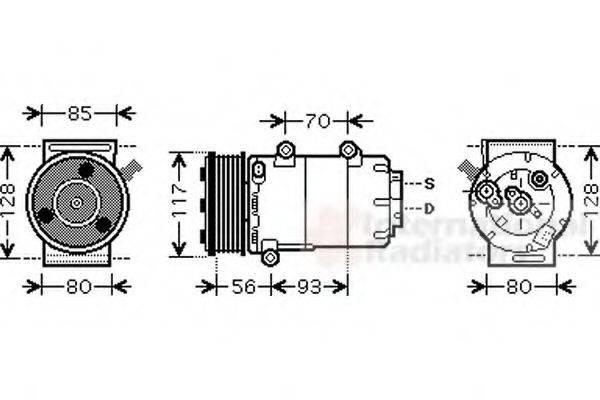 VAN WEZEL 1800K416 Компресор, кондиціонер