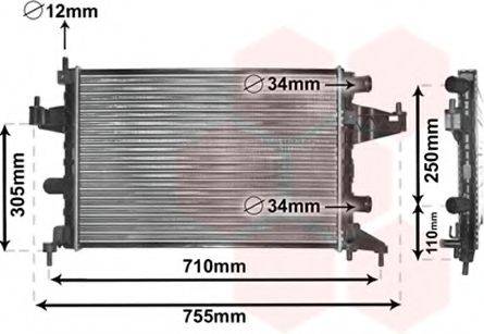 VAN WEZEL 37002303 Радіатор, охолодження двигуна