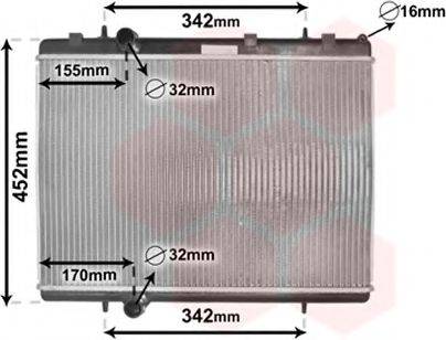 VAN WEZEL 40002281 Радіатор, охолодження двигуна