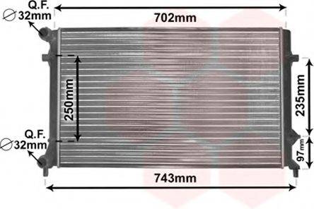 VAN WEZEL 58002204 Радіатор, охолодження двигуна