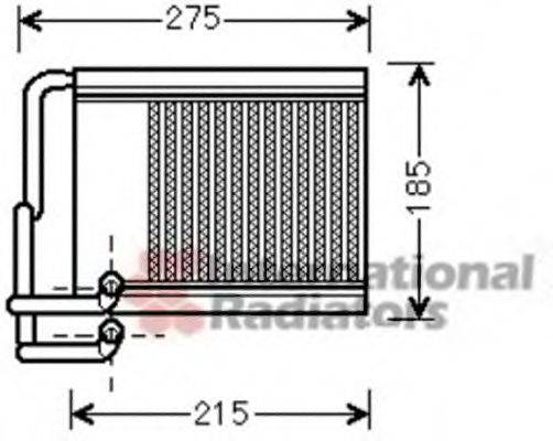 VAN WEZEL 82006213 Теплообмінник, опалення салону