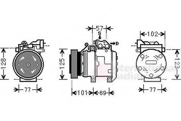 VAN WEZEL 8200K208 Компресор, кондиціонер