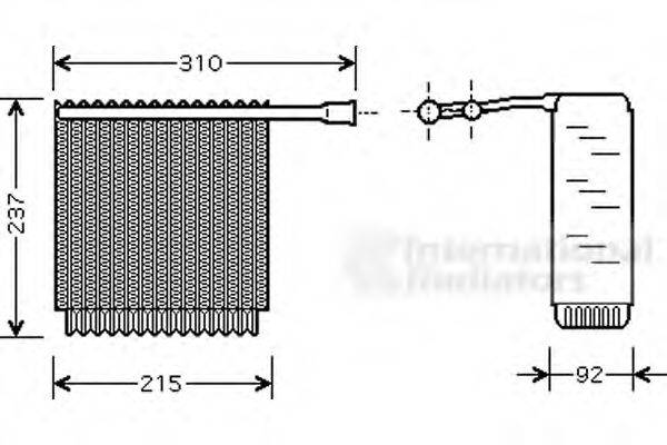 VAN WEZEL 5900V125 Випарник, кондиціонер