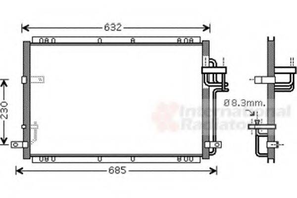 VAN WEZEL 83005085 Конденсатор, кондиціонер