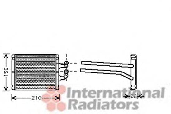 VAN WEZEL 83006067 Теплообмінник, опалення салону