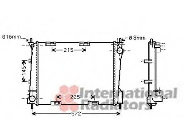 VAN WEZEL 43002371 Радіатор, охолодження двигуна