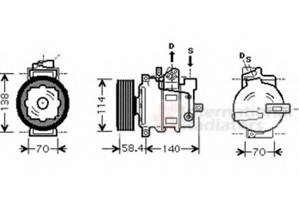 VAN WEZEL 5800K265 Компресор, кондиціонер