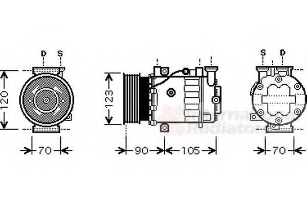 VAN WEZEL 1700K361 Компресор, кондиціонер