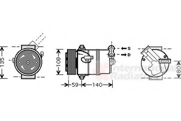 VAN WEZEL 3700K446 Компресор, кондиціонер