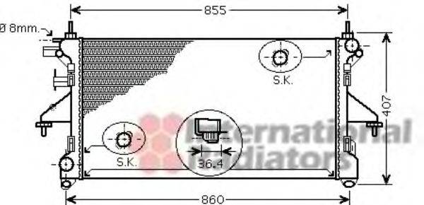 VAN WEZEL 40002305 Радіатор, охолодження двигуна