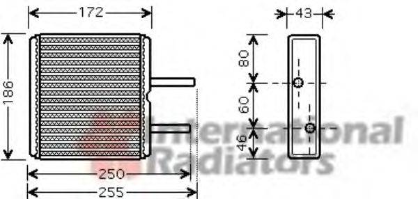 VAN WEZEL 52006080 Теплообмінник, опалення салону