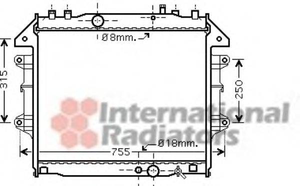 VAN WEZEL 53002432 Радіатор, охолодження двигуна