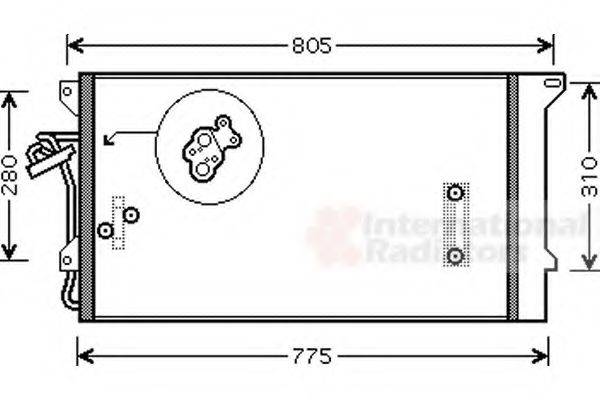 VAN WEZEL 58005244 Конденсатор, кондиціонер