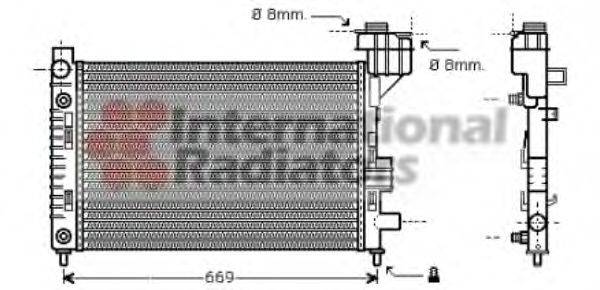 VAN WEZEL 30002248 Радіатор, охолодження двигуна