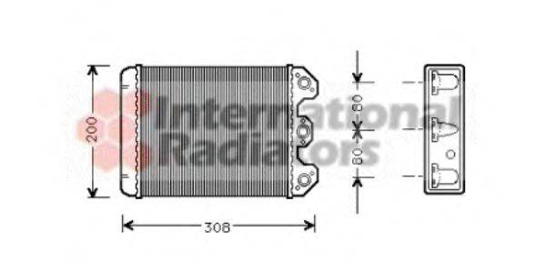 VAN WEZEL 30006102 Теплообмінник, опалення салону