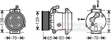 VAN WEZEL 8100K095 Компресор, кондиціонер