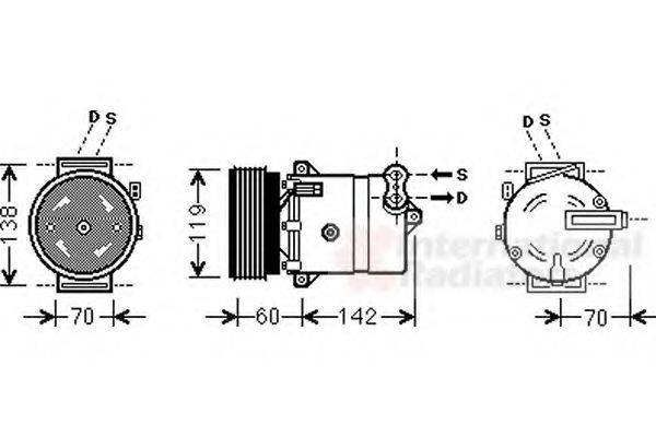 VAN WEZEL 1700K383 Компресор, кондиціонер