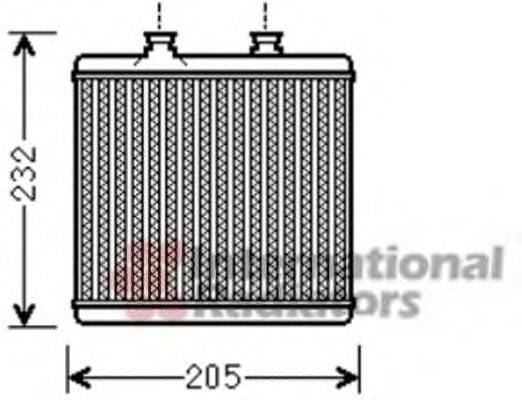 VAN WEZEL 30006472 Теплообмінник, опалення салону