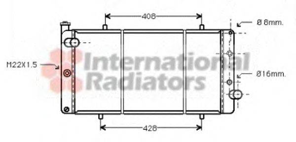 VAN WEZEL 40002110 Радіатор, охолодження двигуна