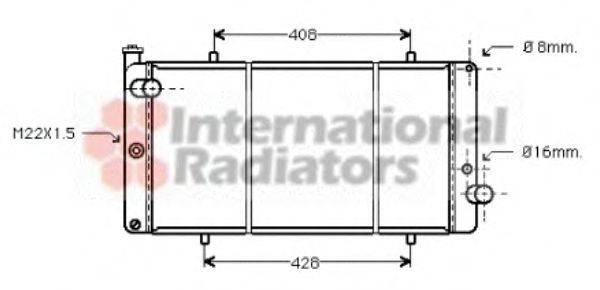 VAN WEZEL 40002111 Радіатор, охолодження двигуна