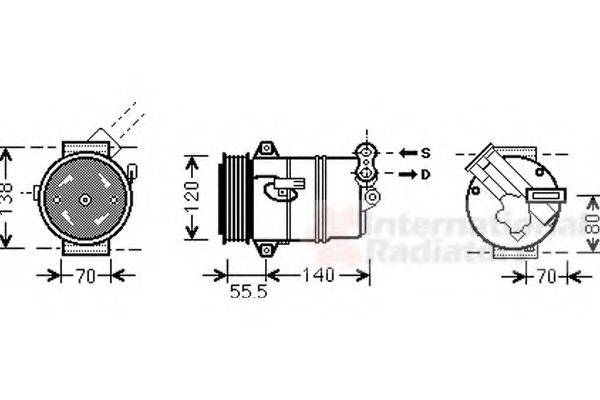 VAN WEZEL 3700K498 Компресор, кондиціонер