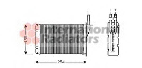 VAN WEZEL 43006087 Теплообмінник, опалення салону