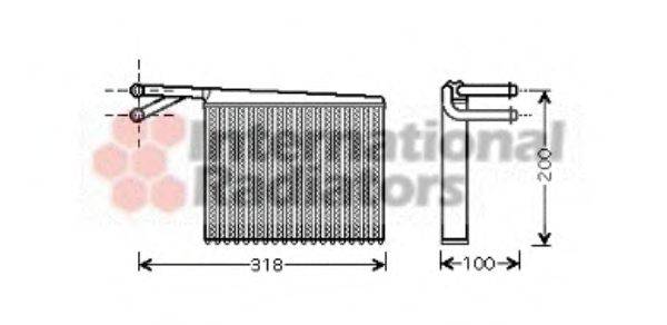 VAN WEZEL 30006372 Теплообмінник, опалення салону