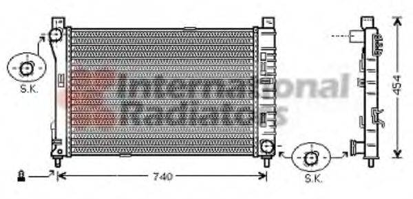 VAN WEZEL 30002378 Радіатор, охолодження двигуна