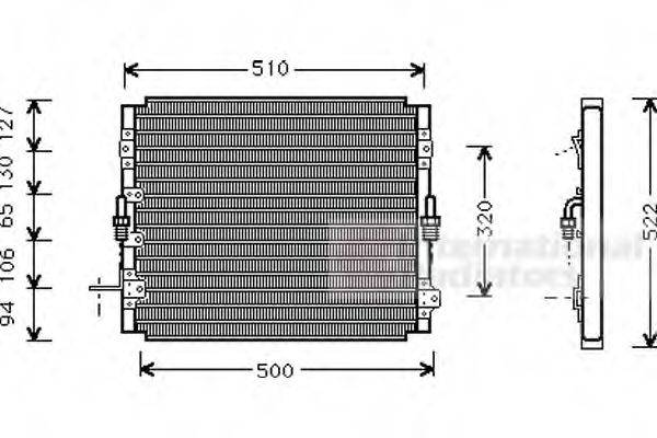 VAN WEZEL 53005244 Конденсатор, кондиціонер