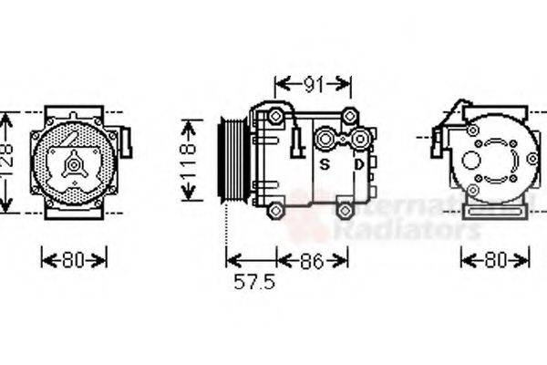 VAN WEZEL 1800K451 Компресор, кондиціонер