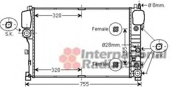 VAN WEZEL 30002492 Радіатор, охолодження двигуна