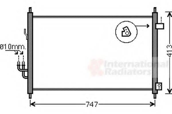 VAN WEZEL 25005233 Конденсатор, кондиціонер