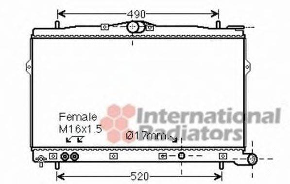 VAN WEZEL 82002248 Радіатор, охолодження двигуна