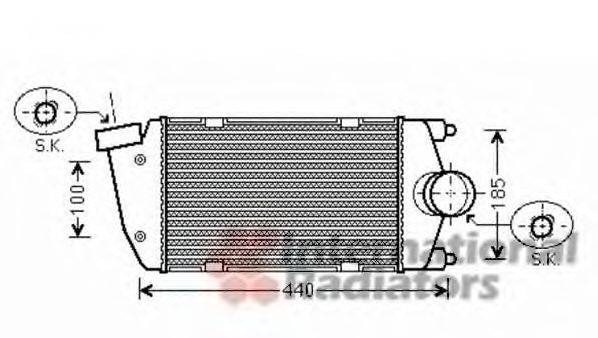 VAN WEZEL 74004058 Інтеркулер