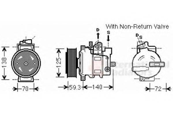 VAN WEZEL 0300K330 Компресор, кондиціонер