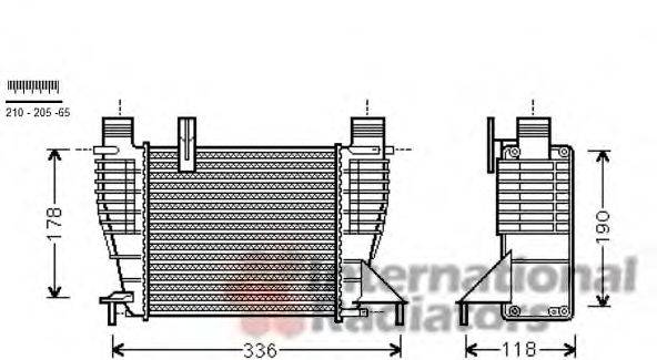 VAN WEZEL 13004340 Інтеркулер