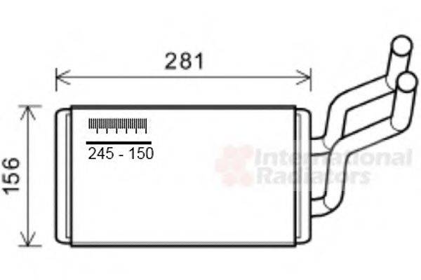 VAN WEZEL 37006569 Теплообмінник, опалення салону