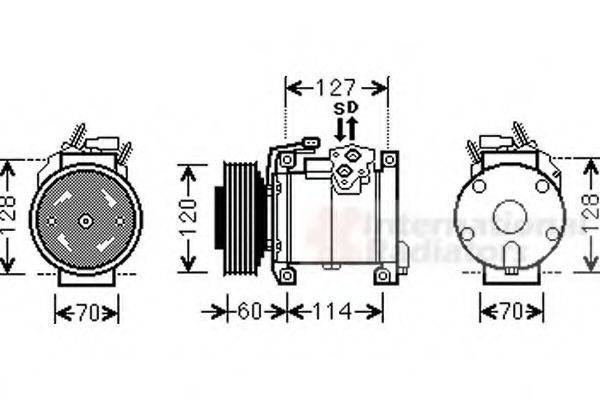 VAN WEZEL 0700K112 Компресор, кондиціонер