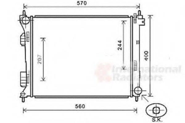 VAN WEZEL 82002274 Радіатор, охолодження двигуна