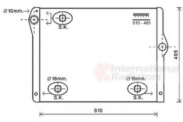 VAN WEZEL 06002430 Радіатор, охолодження двигуна