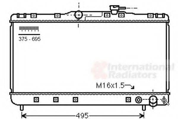 VAN WEZEL 53002596 Радіатор, охолодження двигуна