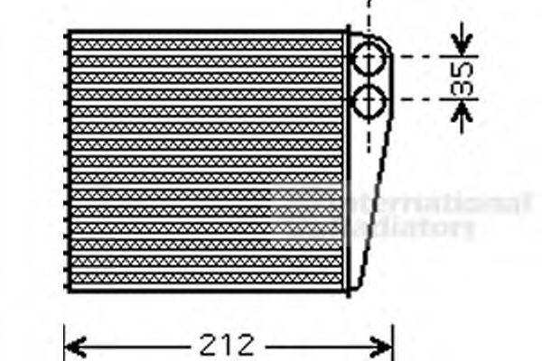 VAN WEZEL 13006256 Теплообмінник, опалення салону