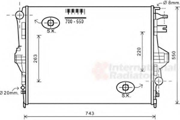 VAN WEZEL 58002320 Радіатор, охолодження двигуна