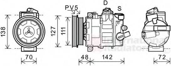 VAN WEZEL 0300K359 Компресор, кондиціонер