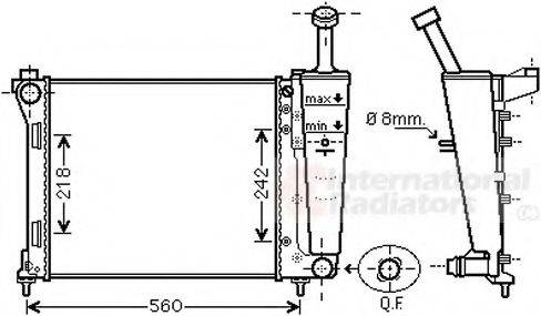 VAN WEZEL 73002099 Радіатор, охолодження двигуна