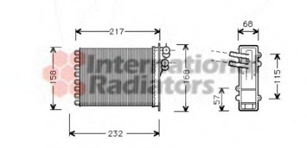 VAN WEZEL 07006046 Теплообмінник, опалення салону