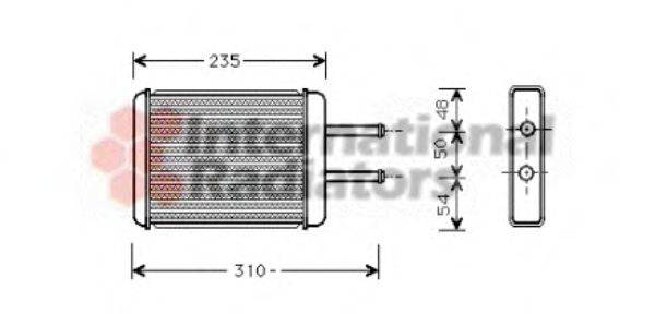 VAN WEZEL 82006069 Теплообмінник, опалення салону