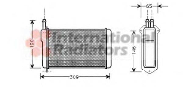 VAN WEZEL 26006009 Теплообмінник, опалення салону